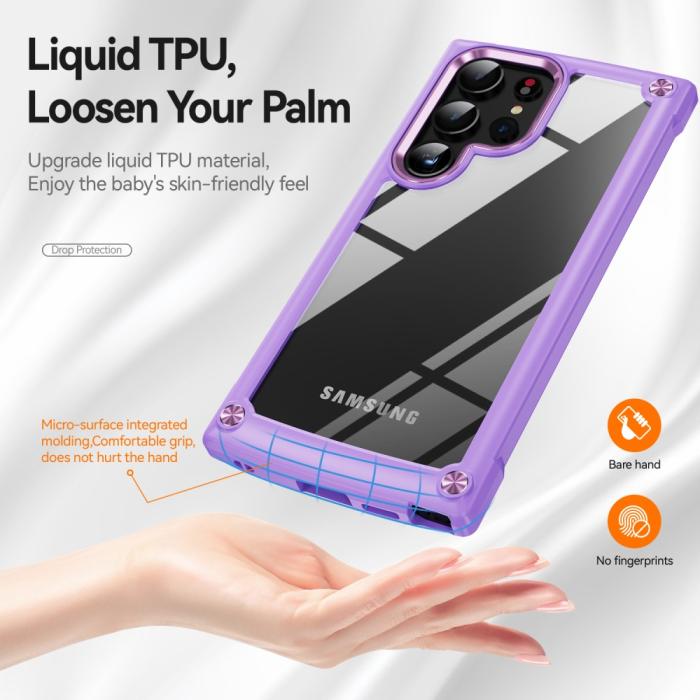 Bild 3, Galaxy S24 Ultra Skal Shockproof Hybrid Armor Lila