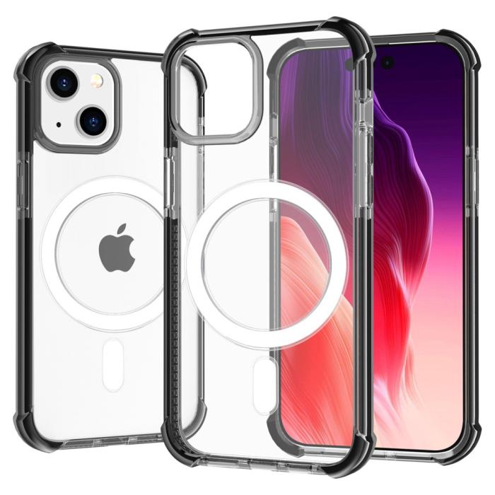 Bild 1, iPhone 15 Plus Skal MagSafe Shockproof Hybrid Svart