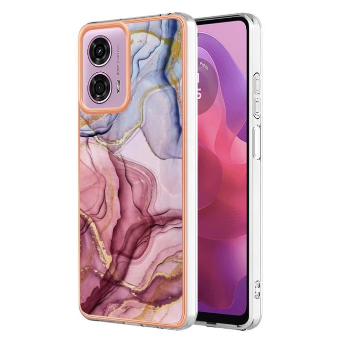Bild 1, Motorola Moto G04 4G/G24 4G Marmor Skal Roséguld