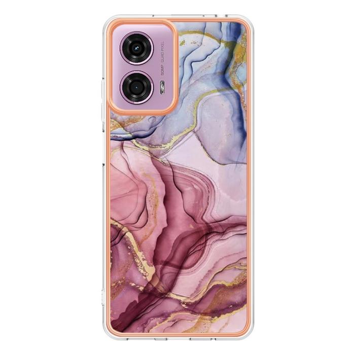 Bild 2, Motorola Moto G04 4G/G24 4G Marmor Skal Roséguld