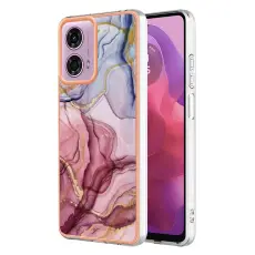 Motorola Moto G04 4G/G24 4G Marmor Skal Roséguld
