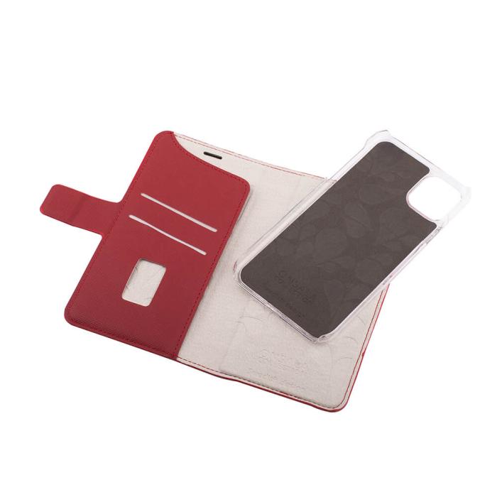 Bild 5, ONSALA iPhone 12 Mini 2in1 Magnet Fodral / Skal Saffiano Red
