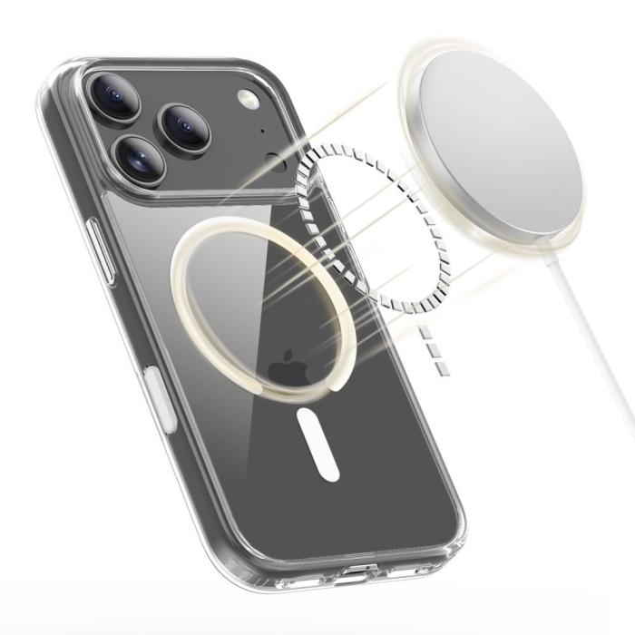 Bild 5, Tech-Protect iPhone 17 Pro Skal MagSafe FlexAir Hybrid Clear