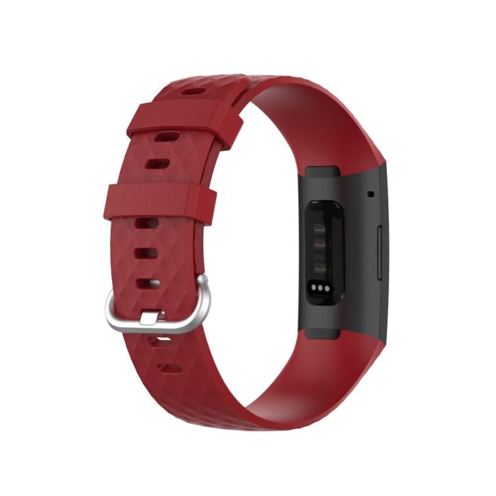 Bild 3, Armband Fitbit Charge 3 / 4 Röd