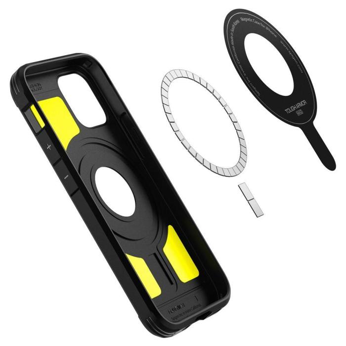 Bild 3, iPhone 12 Mini - Spigen MagSafe Tough Armor Skal - Svart