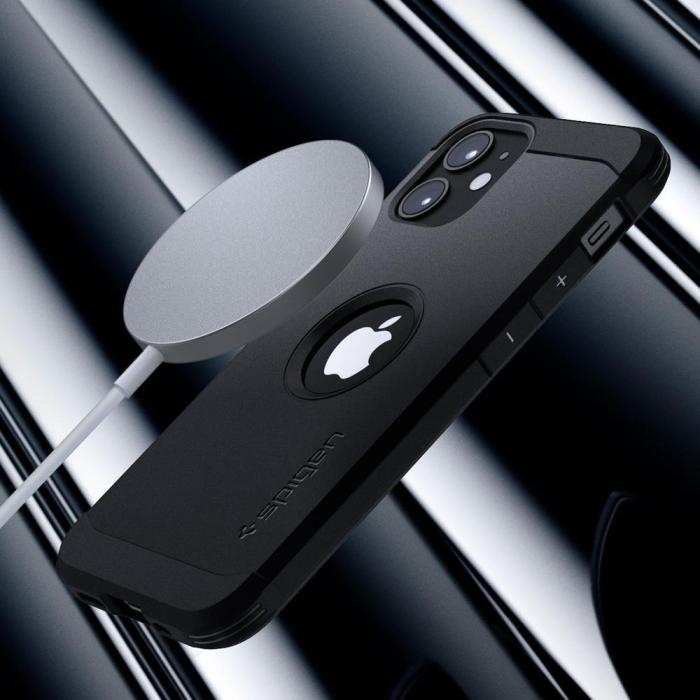 Bild 4, iPhone 12 Mini - Spigen MagSafe Tough Armor Skal - Svart