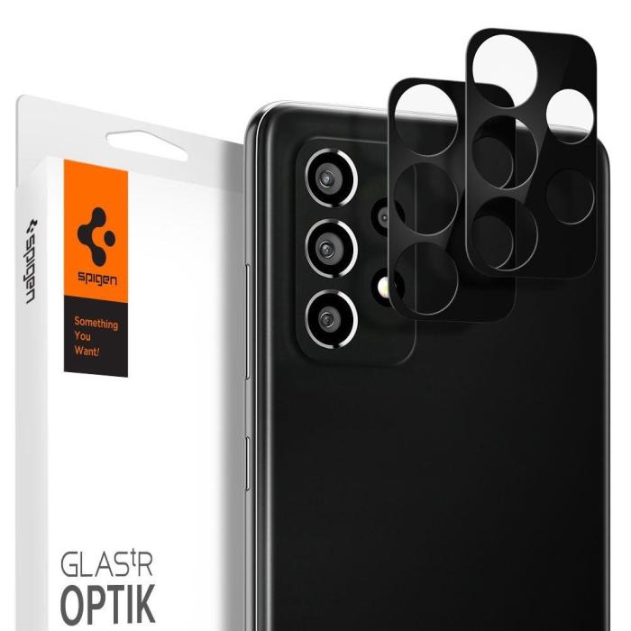 Bild 1, Samsung Galaxy A72 - Spigen 2-PACK Optik GLAS.tR Linsskydd