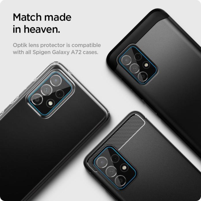Bild 5, Samsung Galaxy A72 - Spigen 2-PACK Optik GLAS.tR Linsskydd