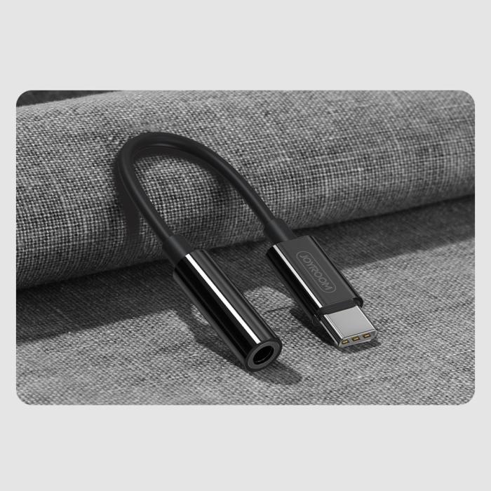 Bild 2, Joyroom USB-C till 3.5 mm AUX Adapter, DAC - Svart