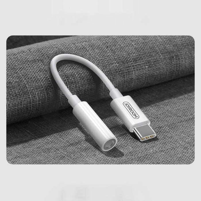 Bild 2, Joyroom USB-C till 3.5 mm AUX Adapter, DAC - Vit