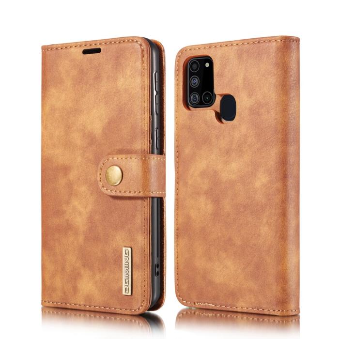 Bild 2, Samsung Galaxy A21s - DG.MING 2in1 Magnet Fodral - Brun