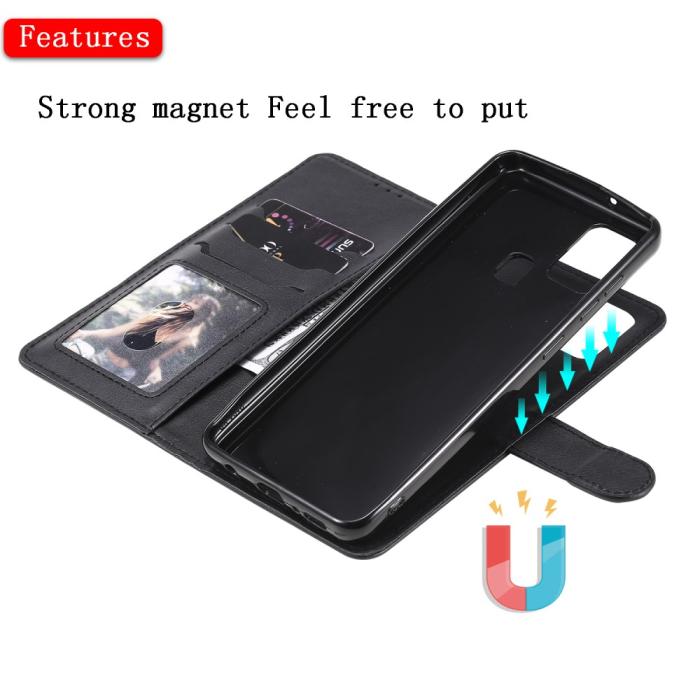 Bild 5, Samsung Galaxy A21s - 2in1 Magnet Skal / Plånboksfodral - Svart