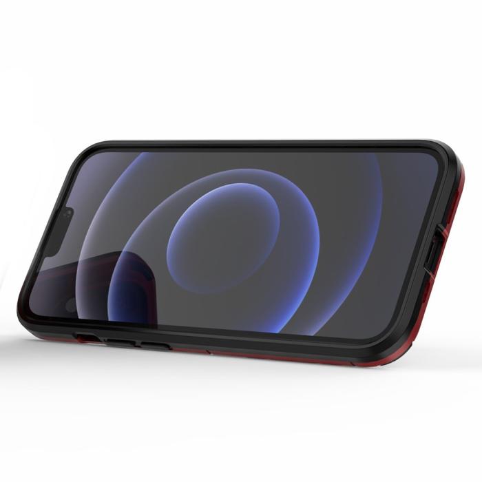 Bild 3, iPhone 13 Pro - Hybrid Armor Ring Skal - Röd