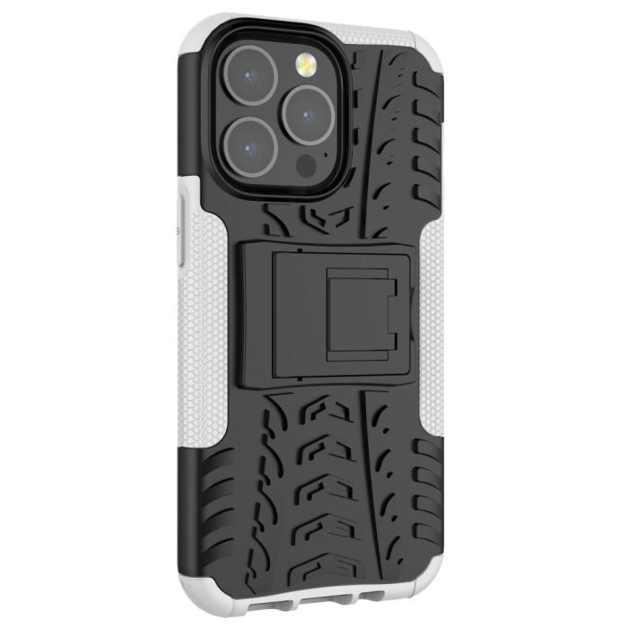 Bild 4, iPhone 13 Pro - Ultimata Stöttåliga Skalet med Stöd - Vit