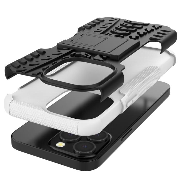 Bild 6, iPhone 13 Pro - Ultimata Stöttåliga Skalet med Stöd - Vit