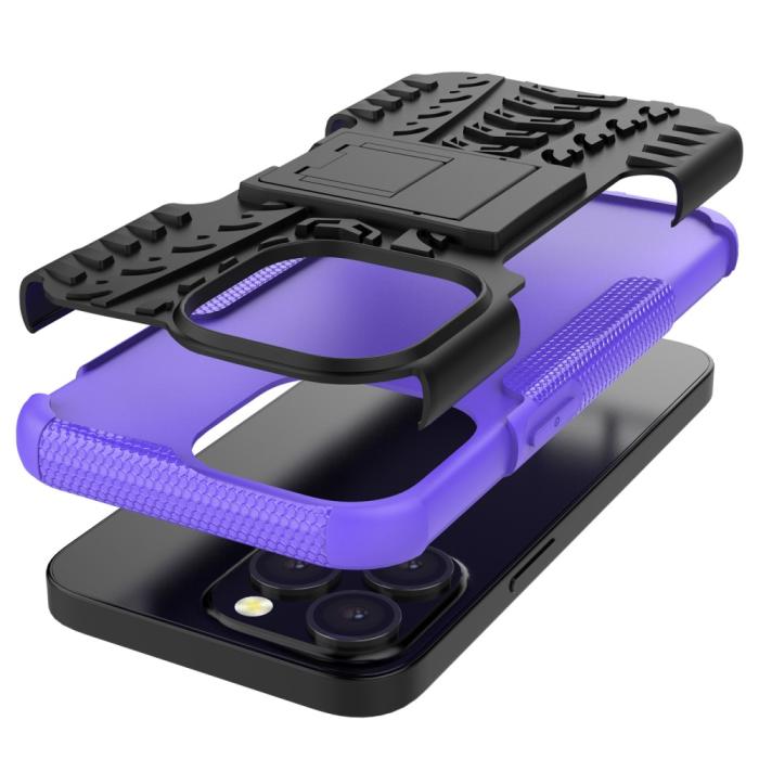 Bild 6, iPhone 13 Pro - Ultimata Stöttåliga Skalet med Stöd - Lila