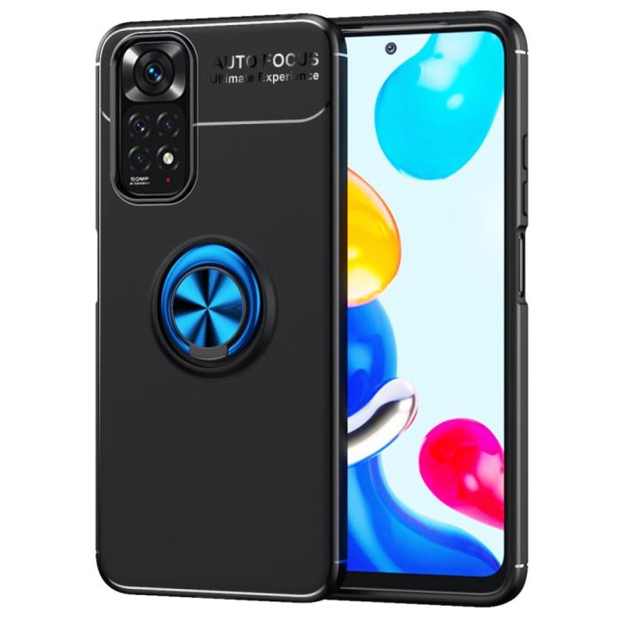 Bild 1, Xiaomi Redmi Note 11 4G Skal Ring Svart/Blå