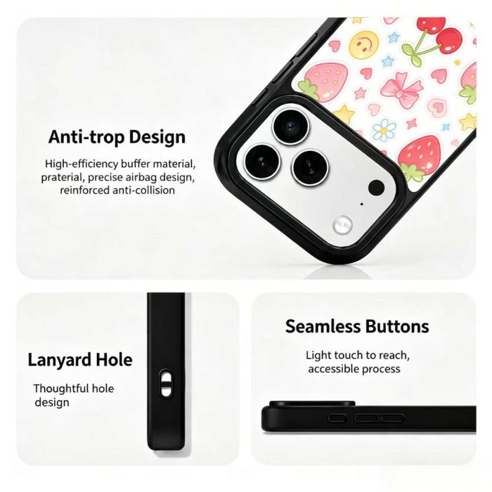 Bild 3, iPhone 18 Pro Max/17 Pro Max Skal MagSafe UV-Mönster Körsbär