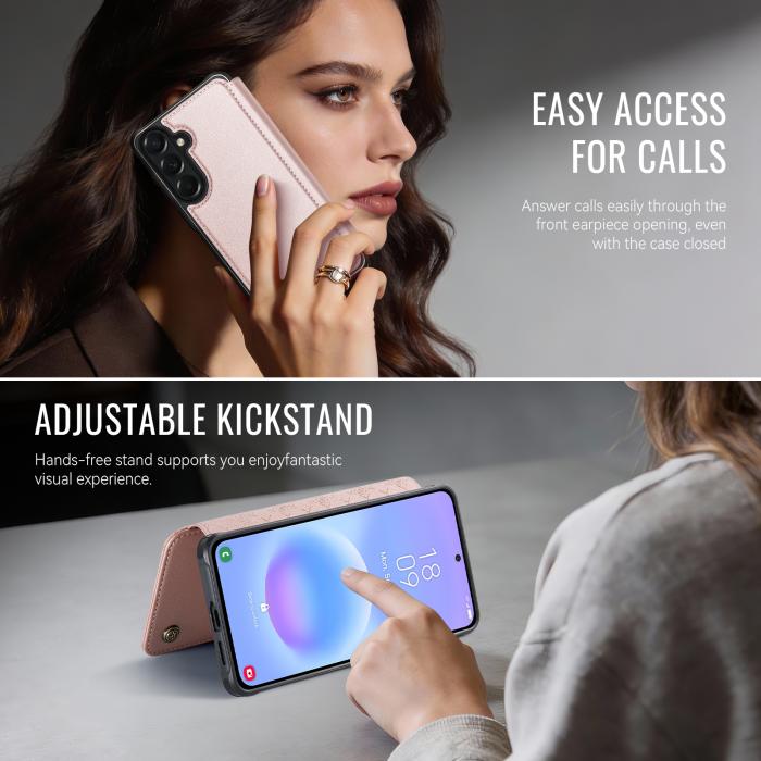 Bild 4, CASEME Samsung Galaxy A17/A16/A26 Skal RFID Plånbok Roséguld