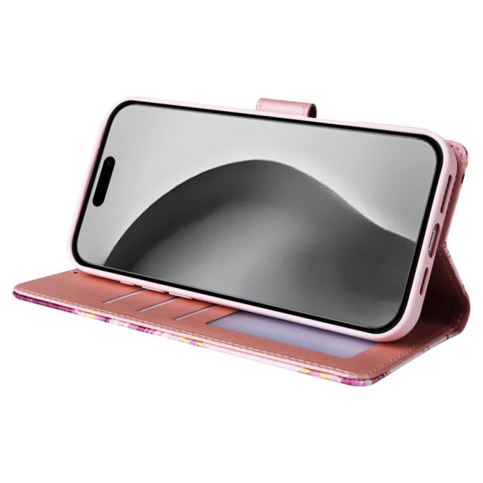 Bild 3, iPhone 16 Pro Max Fodral Marmor Tryck Rosa