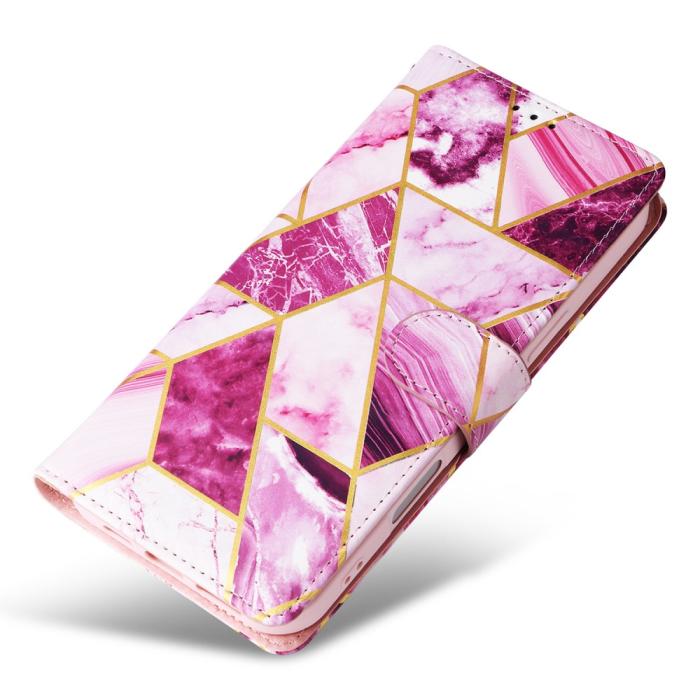 Bild 5, iPhone 16 Pro Max Fodral Marmor Tryck Rosa