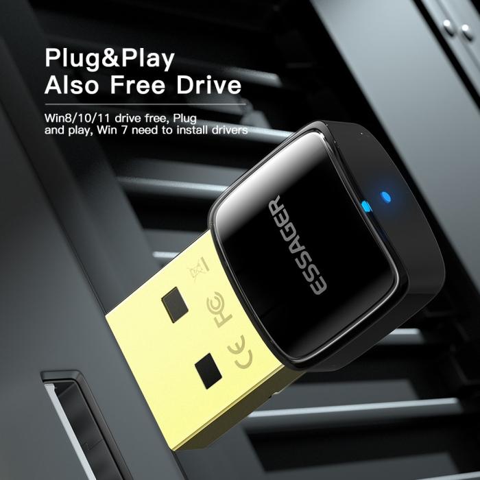 Bild 2, ESSAGER Bluetooth 5.0 Adapter För Windows Svart