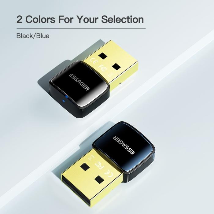 Bild 4, ESSAGER Bluetooth 5.0 Adapter För Windows Svart