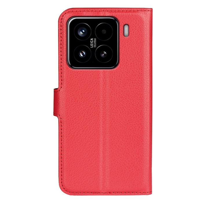 Bild 6, Xiaomi 15 Fodral Litchi Läder Röd