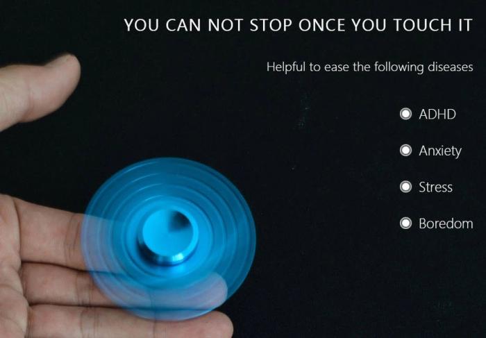 Bild 2, Fidget Spinner Ultra Spin Trio - Svart