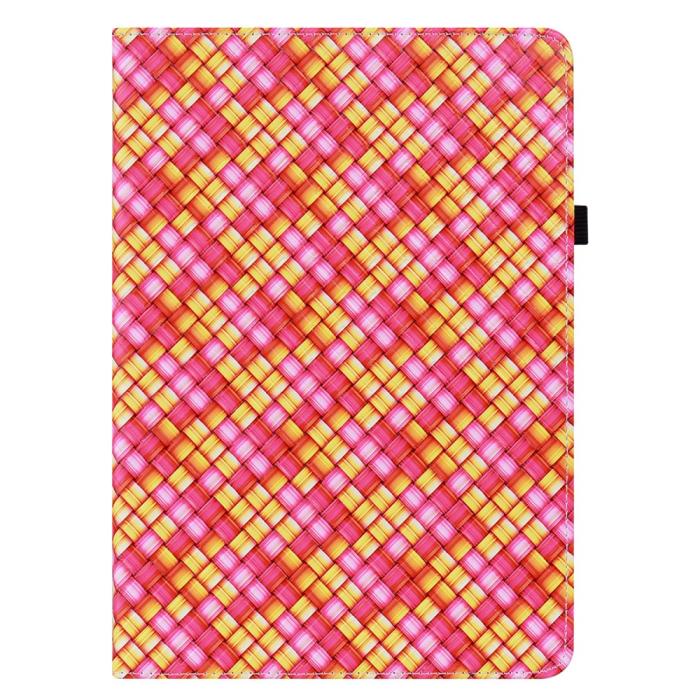 Bild 2, Samsung Galaxy Tab A8 10.5 Fodral Vävd Textur Rosa/Gul