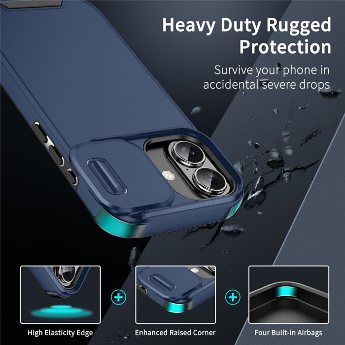 Bild 2, iPhone 17 Skal Hybrid Armor CamCover Blå
