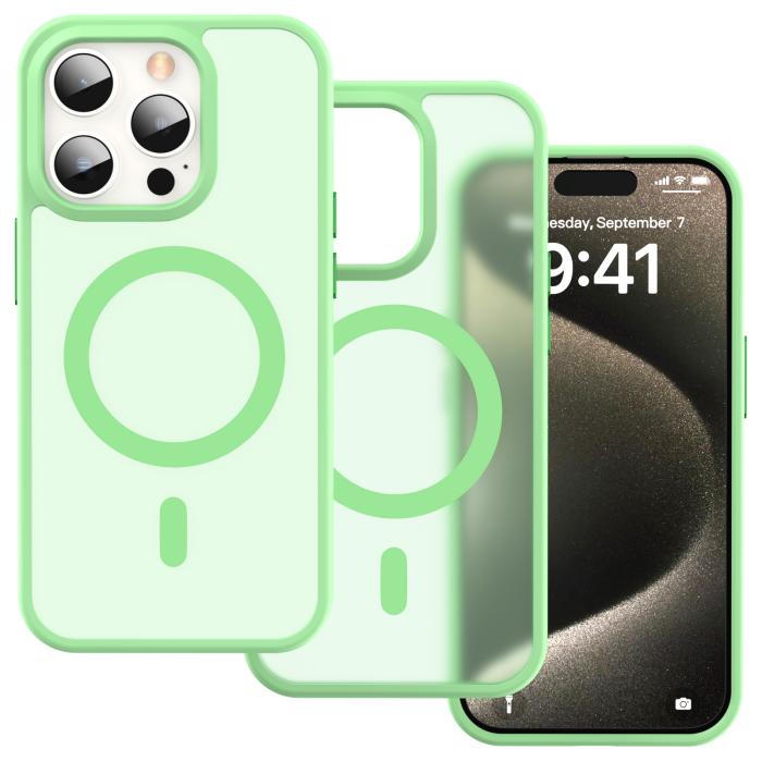 Bild 2, ColorPop iPhone 15 Pro Max Skal CH MagSafe Matt Ljus Grön