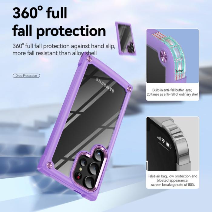 Bild 5, Galaxy S24 Ultra Skal Shockproof Hybrid Armor Lila
