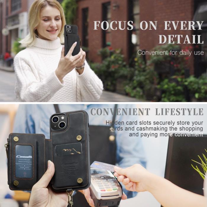 Bild 3, CASEME iPhone 15 Plus Skal RFID Med Plånbok Svart