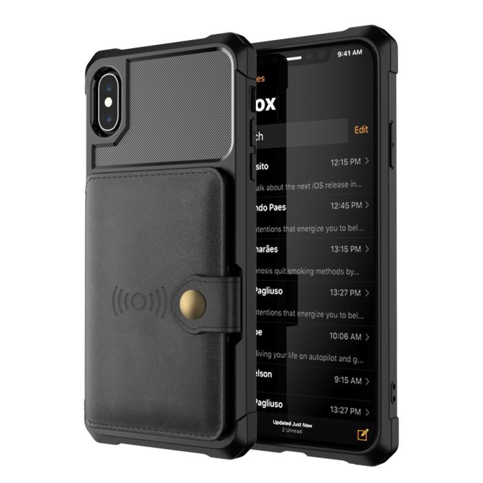 Bild 1, iPhone X/Xs - Skal Med Magnetiskt Plånbok - Svart