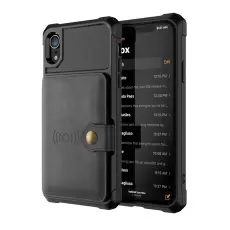 iPhone XR - Skal Med Magnetiskt Plånbok - Svart