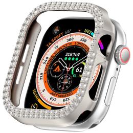 Apple Watch 10 46 mm Skal Rhinestone Grå