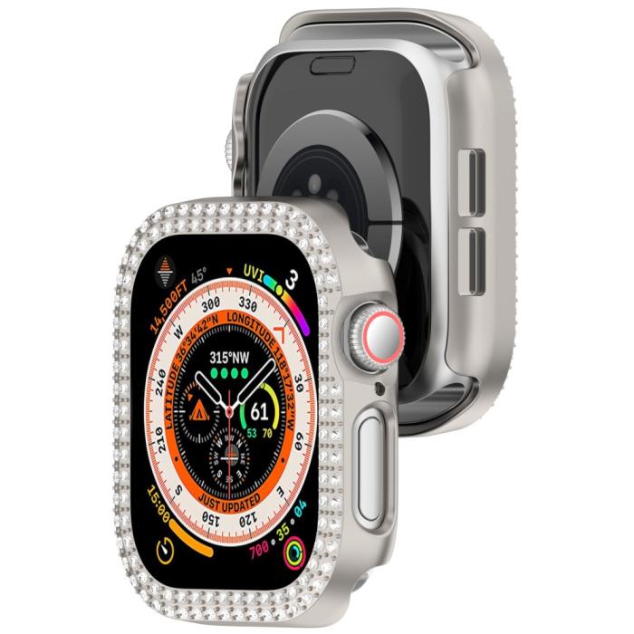 Bild 6, Apple Watch 10 46 mm Skal Rhinestone Grå