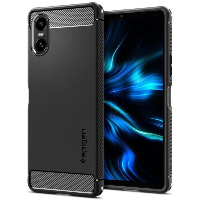 Bild 1, Spigen Sony Xperia 10 VI Skal Rugged Armor Matt Svart