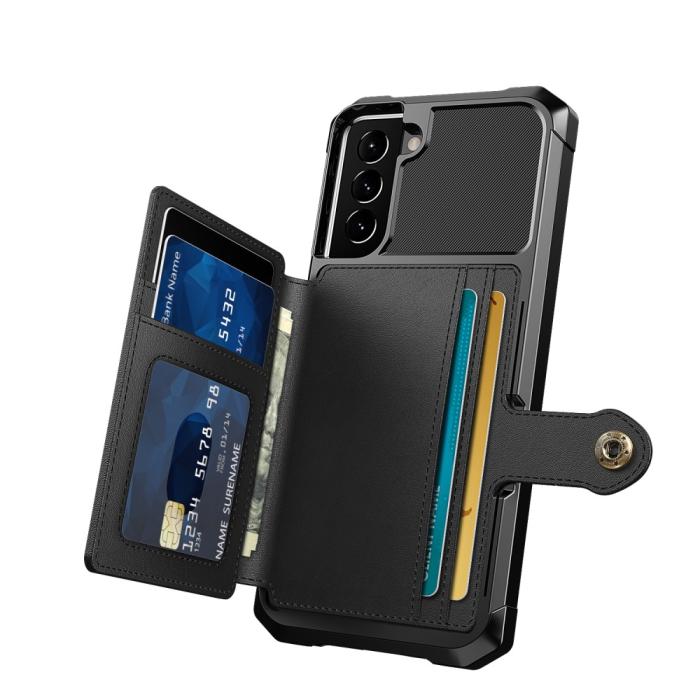 Bild 2, Samsung Galaxy S21 Plus Skal Med Magnetisk Plånbok Svart