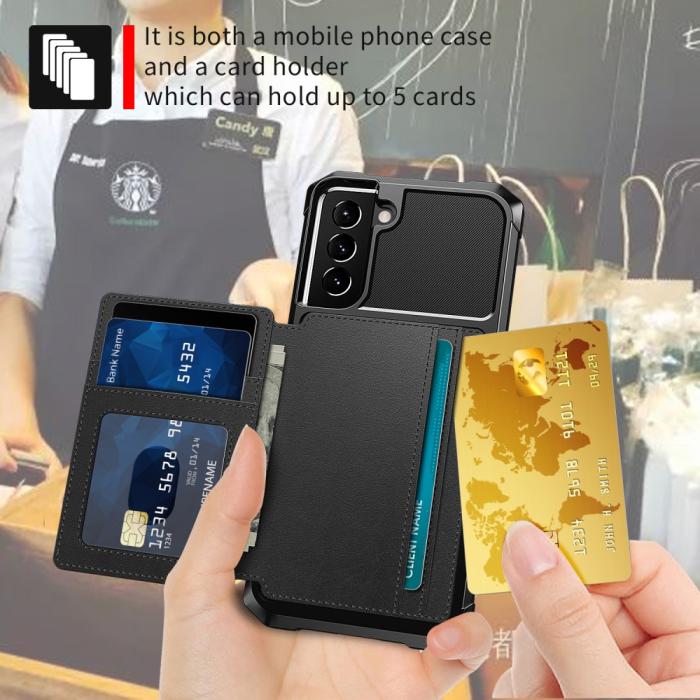 Bild 4, Samsung Galaxy S21 Plus Skal Med Magnetisk Plånbok Svart