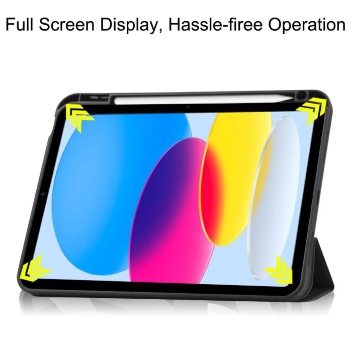 Bild 4, iPad 11 2025 / 10.9 2022 Fodral Tri-Fold Pennhållare Dont Touch
