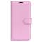 Samsung Galaxy S23 Ultra Fodral Litchi Läder Ljus Rosa