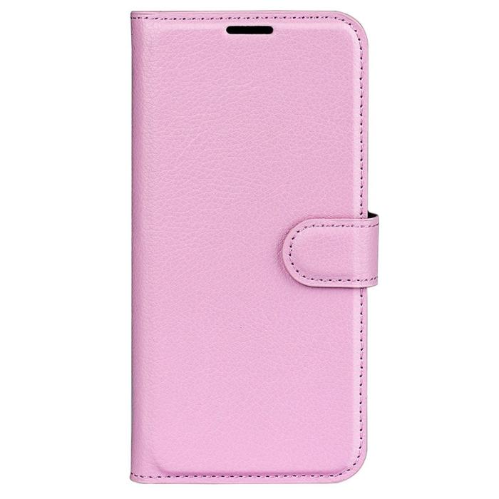 Bild 5, Samsung Galaxy S23 Ultra Fodral Litchi Läder Ljus Rosa