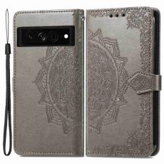 Google Pixel 7 Fodral Mandala Läder Grå