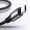 Joyroom 20 cm 3A MicroUSB Snabbladdning Nylon Kabel - Svart