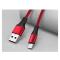 Joyroom 1m 3A USB-C Snabbladdning Nylon Kabel - Röd