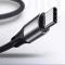 Joyroom 1.5m 3A USB-C Snabbladdning Nylon Kabel - Svart