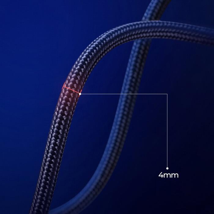 Bild 3, Joyroom 20 cm 3A MicroUSB Snabbladdning Nylon Kabel - Röd