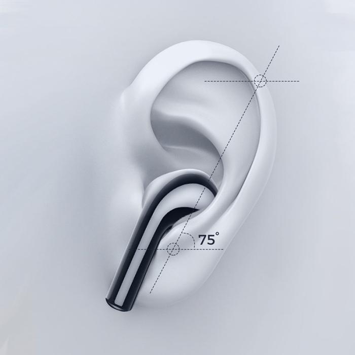 Bild 3, Joyroom Trådlösa In-Ear Bluetooth Hörlurar - Vit